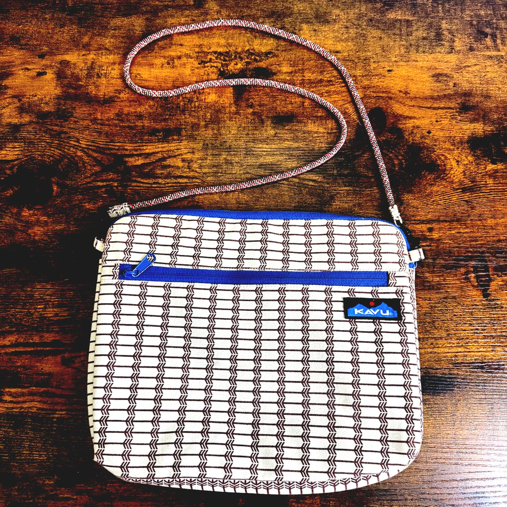 Kavu Rope Strap Crossbody Bag Canvas Festival Travel Shoulder Purse Boho